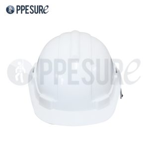 40.3 หมวกนิรภัยสีขาว พร้อมสายคาด SAFETY FIRST