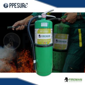 52. ถังดับเพลิงชนิด BF2000 (Clean Agent) FIREMAN รุ่น 15 ปอนด์ – สีเขียว