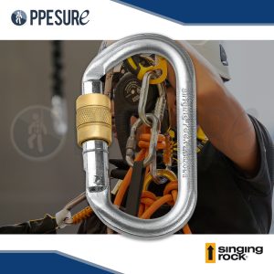 56. คาราบิเนอร์เหล็กเกลียวล็อค OVAL STEEL SCREW LOCK Singing Rock