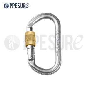 56.1 คาราบิเนอร์เหล็กเกลียวล็อค OVAL STEEL SCREW LOCK Singing Rock