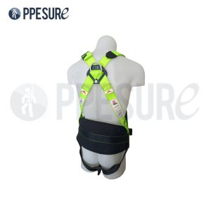 57.2 เข็มขัดนิรภัยเต็มตัว รุ่น Best One สีเขียวสะท้อนแสง สำหรับงานที่สูง