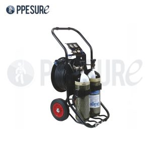 64.1 ชุดจ่ายอากาศเคลื่อนที่พร้อมท่อส่งอากาศ (Air Line) ขนาดถัง 6.8 ลิตร ยี่ห้อ Dräger