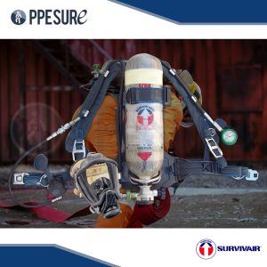 79. SCBA 9 ลิตร แบรนด์ SURVIVAIR เครื่องช่วยหายใจสำหรับงานในพื้นที่อับอากาศ มาตรฐานความปลอดภัยสูง