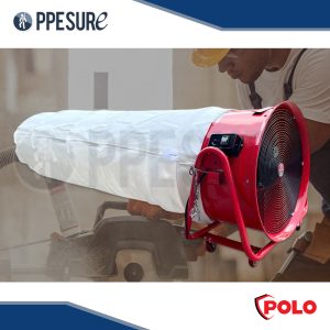 เช่า พัดลมแรงดันสูง POLO 20 นิ้ว พร้อมถุงกรองฝุ่นเกรดละเอียด